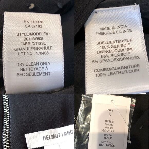 🔥🔥 Helmut Lang GRANULE 100% Silk Embellished Leather Sequin Dress Size 6 - Picture 12 of 16